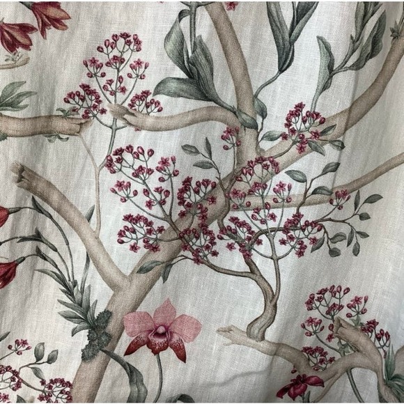 Johanna Ortiz floral tropical linen midi dress sz XS - Picture 7 of 10